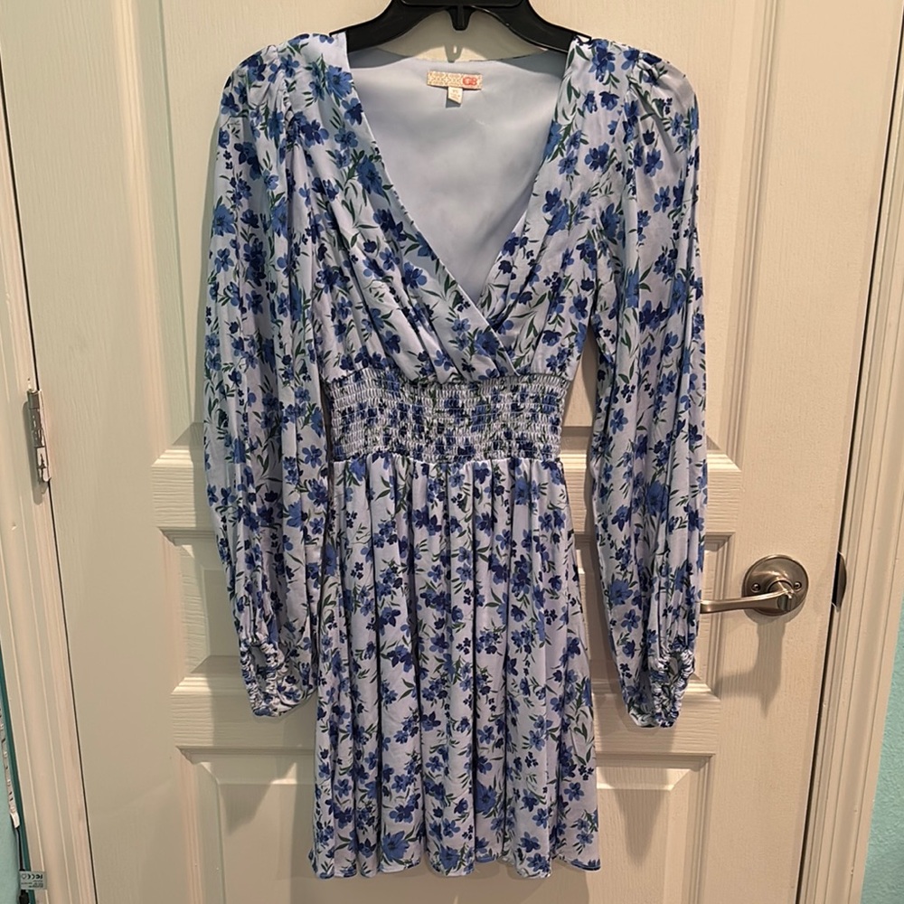 Floral Blue Dress